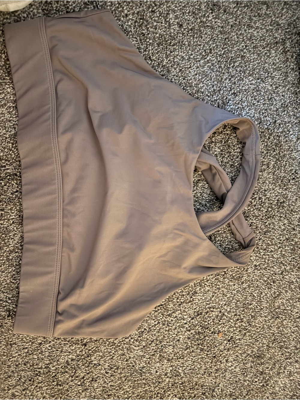 Fabletics Taupe High-Neck Sports Bra
